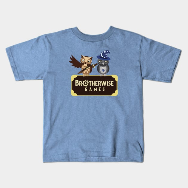 Brotherwise Games Kids T-Shirt by KingCroak